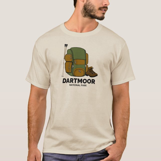 Camiseta Mochila del Parque Nacional Dartmoor (Anverso)