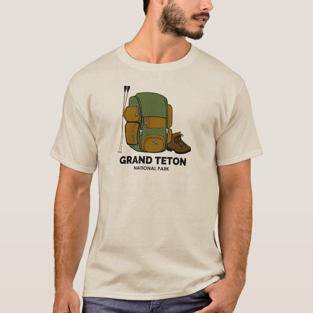 Camiseta Mochila del parque nacional del Gran Tetón (Anverso)