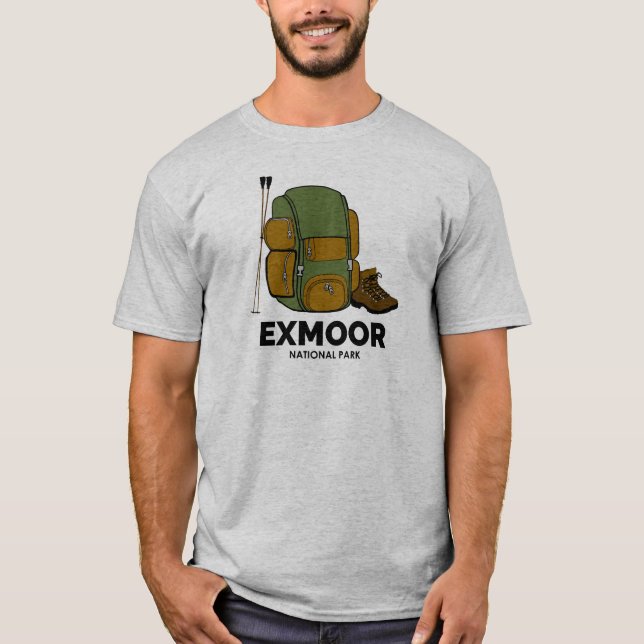 Camiseta Mochila del Parque Nacional Exmoor (Anverso)