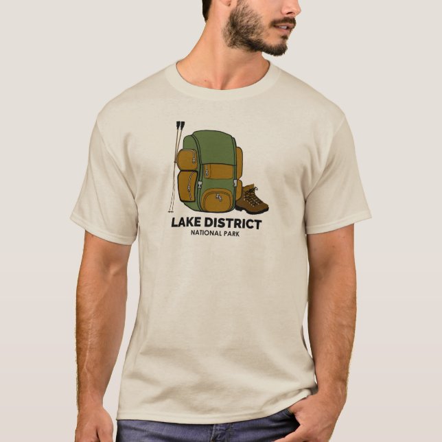Camiseta Mochila del parque nacional Lake District National (Anverso)