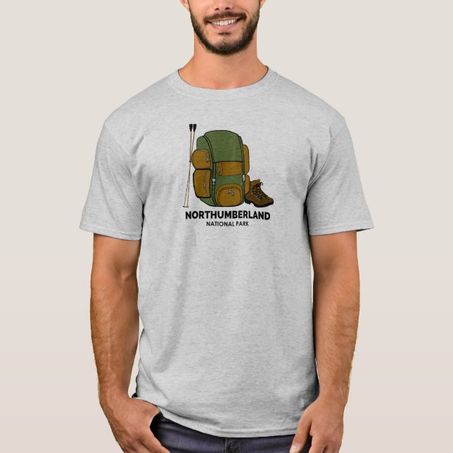 Camiseta Mochila del Parque Nacional Northumberland (Anverso)