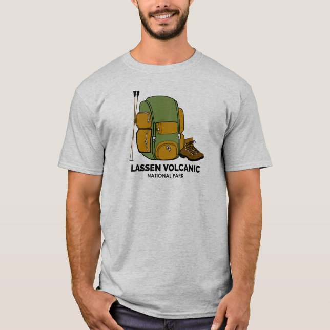 Camiseta Mochila del Parque Nacional Volcánico de Lassen (Anverso)