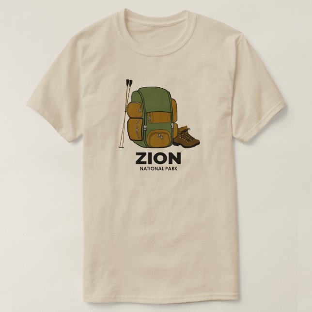 Camiseta Mochila del Parque Nacional Zion (Diseño del anverso)