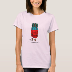 Camiseta Mochila mochilera El mundo te espera
