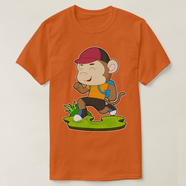 Camiseta Mochila Monkey Hiker (Diseño del anverso)