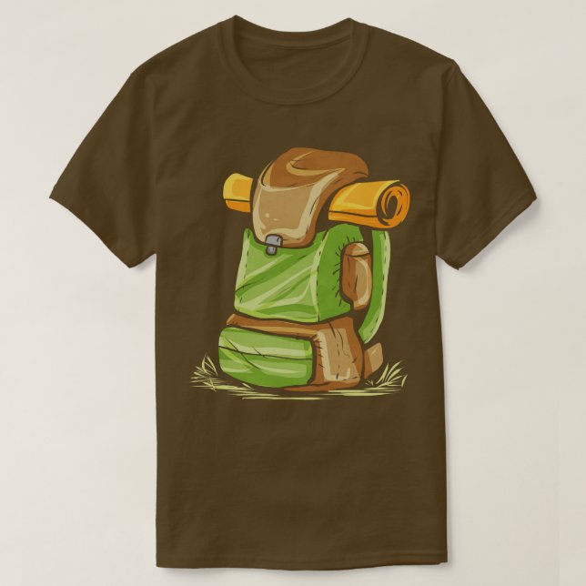 Camiseta Mochila Para Senderismo Y Camping (Diseño del anverso)