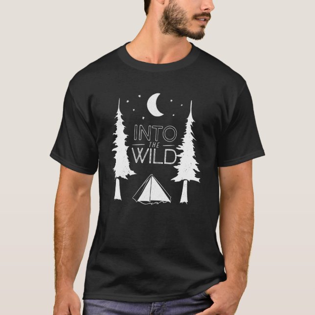 Camiseta Mochila salvaje de camping (Anverso)