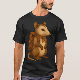 Camiseta Mochilero de bosque de zarigüeya lindo Camping Sen