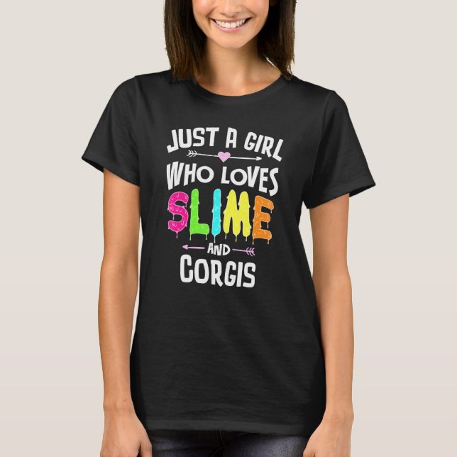Camiseta Moco Y Corgis Para Chicas Mujeres (Anverso)