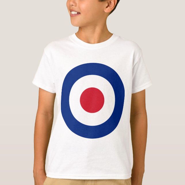 Camiseta Mod - Clásico Roundel - Blanco de tiro con arco (Anverso)