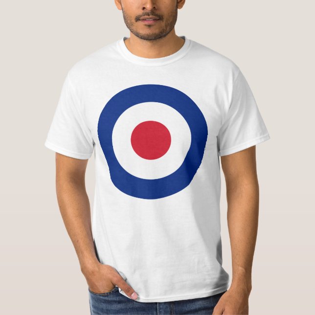 Camiseta Mod - Clásico Roundel - Blanco de tiro con arco (Anverso)