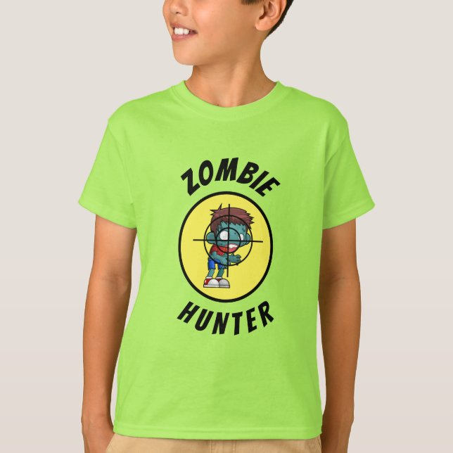 Camiseta Moda adolescente ZOMBIE HUNTER Novedad divertida (Anverso)