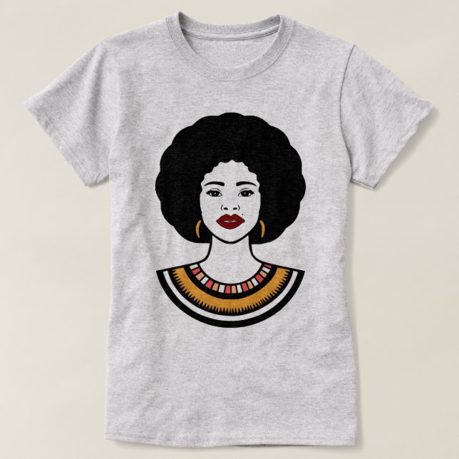 Camiseta moda afro (Diseño del anverso)