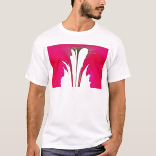 Camiseta Moda asombrosa Pétalos de rosa Rojo bajo el cielo 