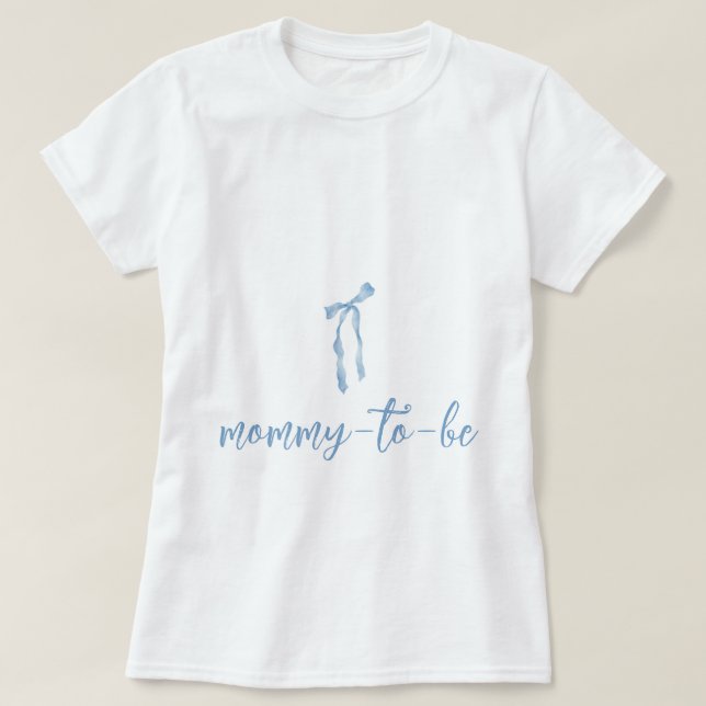 Camiseta Moda azul niños simples bebé ducha mamá ser (Diseño del anverso)