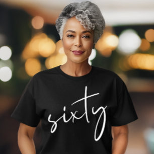 Camiseta Moda Blanco Negro 60 cumpleaños