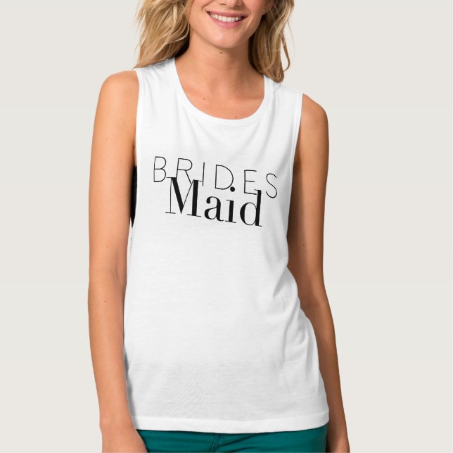 Camiseta Moda Bridesmaid | Fiesta de bodas | Tank (Anverso)
