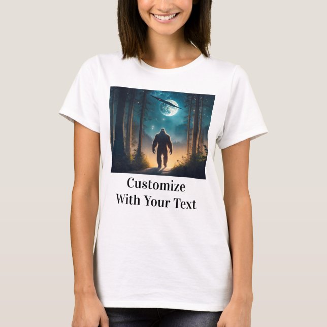 Camiseta Moda completa de Bigfoot Night Woods (Anverso)