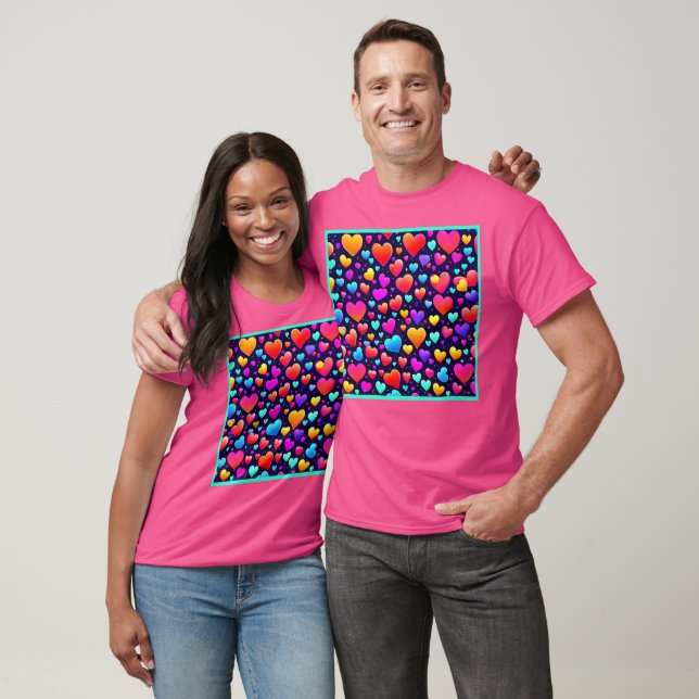Camiseta Moda Corazones Elegancia: Amor develado (Unisexo)
