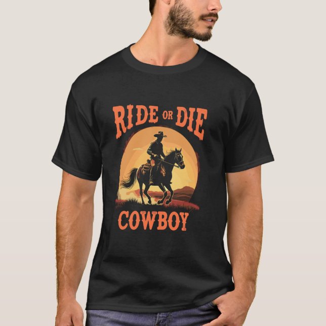 Camiseta Moda Cowboycore Estética Occidental Rústica Ranche (Anverso)