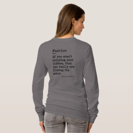 Camiseta Moda: Cuello de la tripulación de manga larga