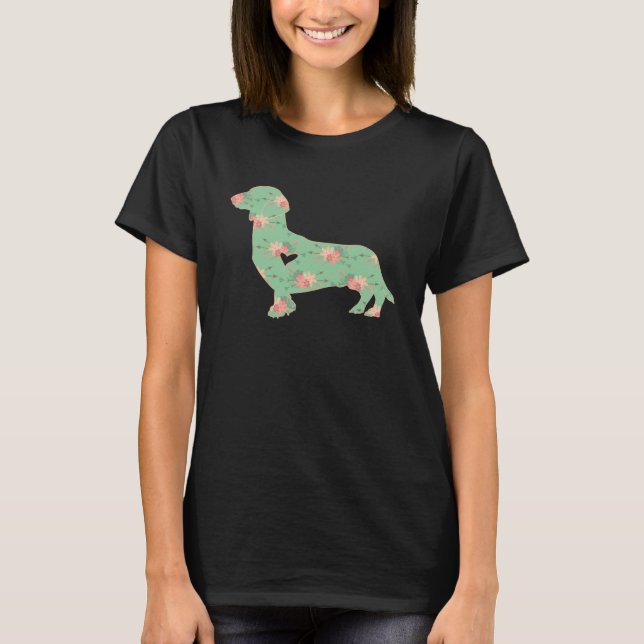 Camiseta Moda Dachshund Dog Boho Woodland para mujeres (Anverso)