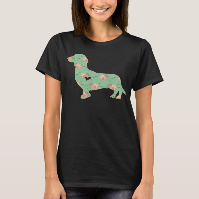 Camiseta Moda Dachshund Dog Boho Woodland para mujeres (Anverso)