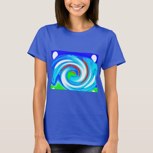 Camiseta Moda de arte con remolinos (Anverso)