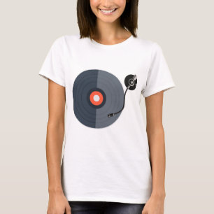 Camiseta moda de arte de discos de música