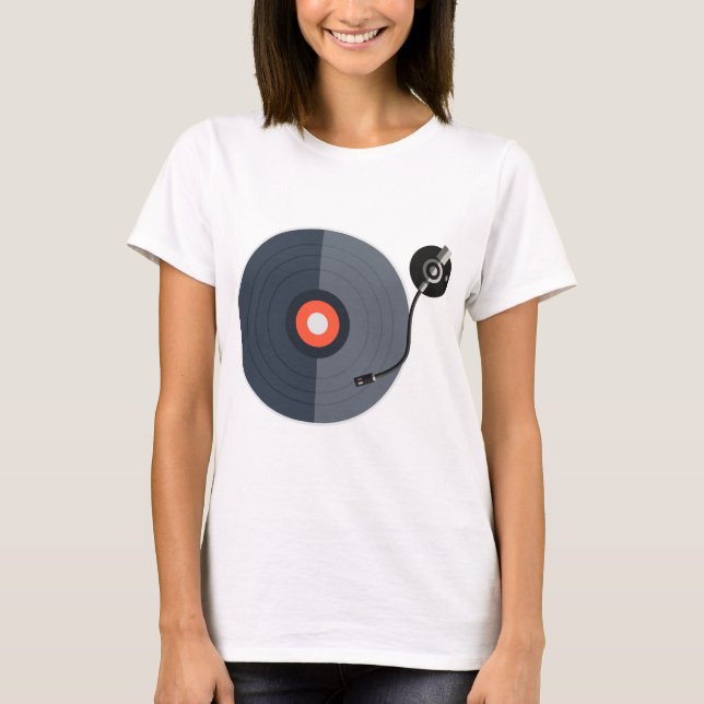 Camiseta moda de arte de discos de música (Anverso)