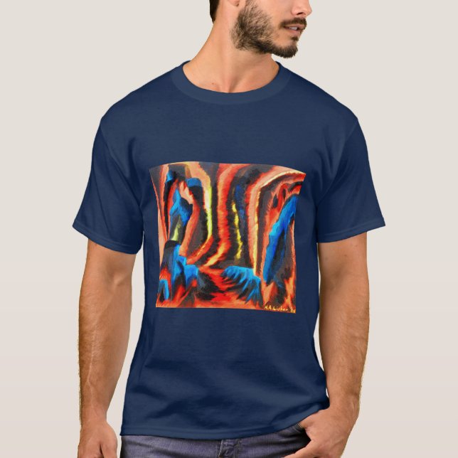 Camiseta Moda de arte volcánico (Anverso)