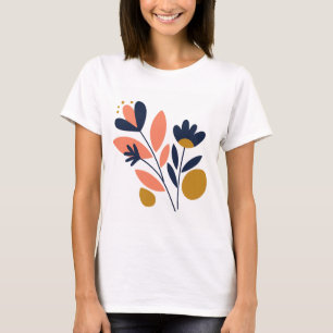 Camiseta Moda de Blossom abstracta Tee