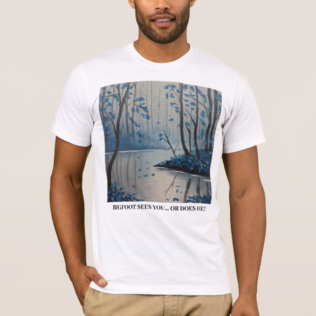 Camiseta Moda de broma divertida de Bigfoot (Anverso)
