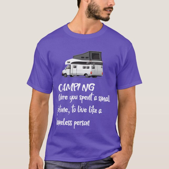 Camiseta Moda de equipo de camping divertido familiar (Anverso)
