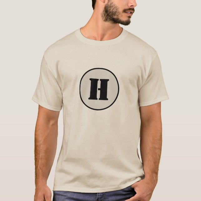Camiseta Moda DE ESTILO MÍNIMO MODERNO MONOGRAM ELEGANTE SI (Anverso)