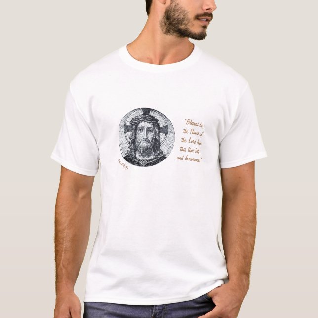 Camiseta Moda de Jesucristo y Oración "Salmo 113:2 Bendicio (Anverso)