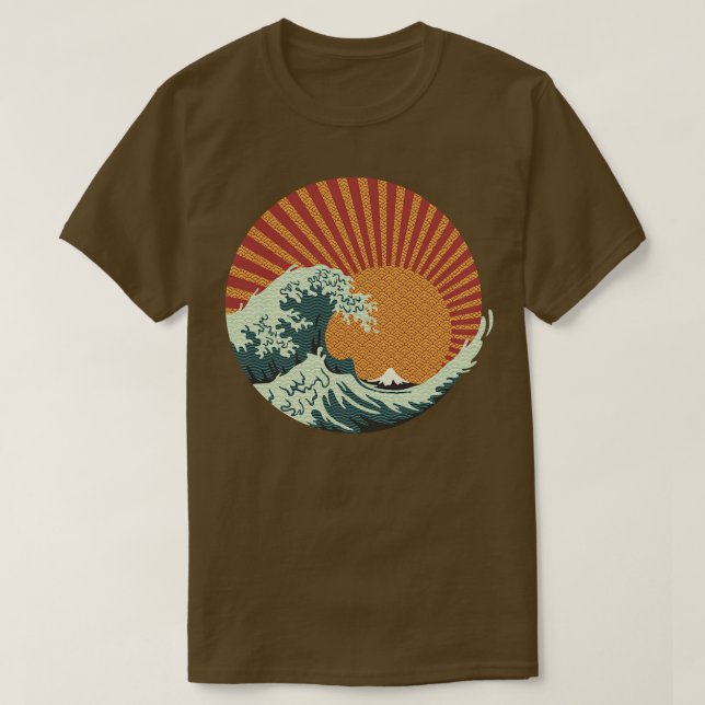 Camiseta Moda de Kanagawa Patrones japoneses de Tobe Fonsec (Diseño del anverso)