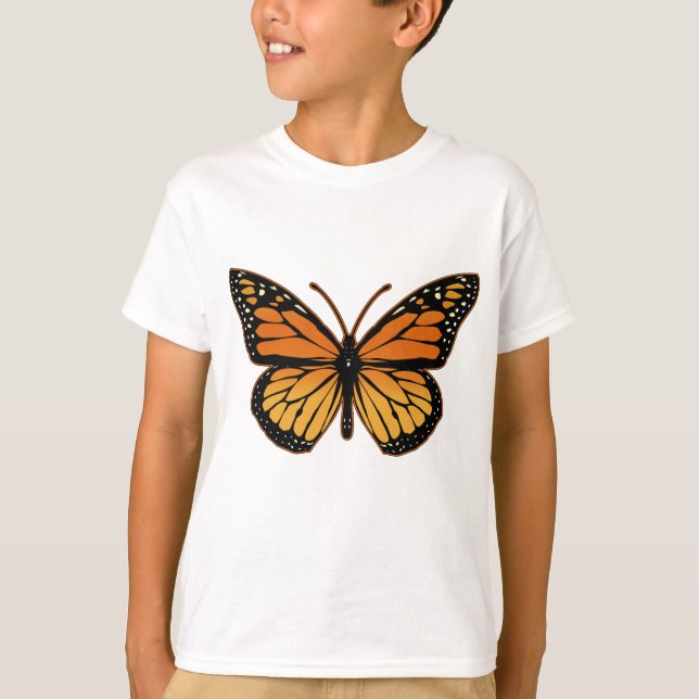 Camiseta Moda de la mariposa de monarca (Anverso)