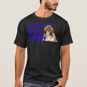 Camiseta Moda de la mejor mamá del mundo Shih Tzu Dog Tee