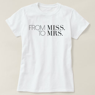 Camiseta Moda de la señorita a la Sra.   Novia