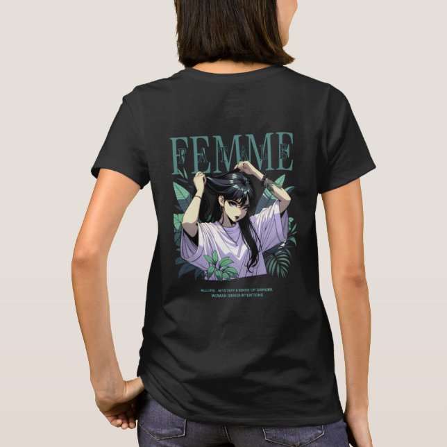 Camiseta Moda de las mujeres (Reverso)