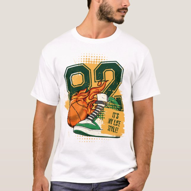 Camiseta Moda de las zapatillas de baloncesto T-Shirt (Anverso)