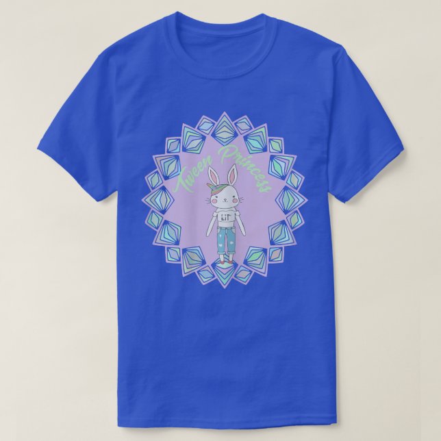 Camiseta Moda de moda Pastel T Bunny Tween Princess (Diseño del anverso)