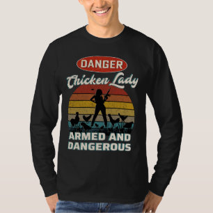 Camiseta Moda de peligro de Chicken Lover