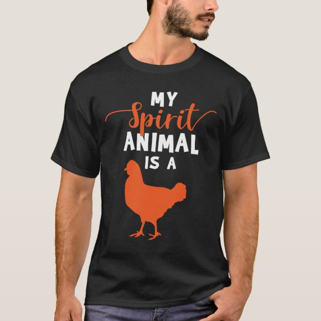 Camiseta Moda de pollo de animales espirituosos (Anverso)