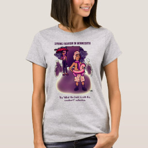 Camiseta Moda de primavera gris