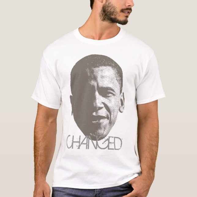 Camiseta Moda de semitono cambiada T de Obama (Anverso)