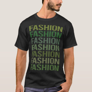 Camiseta Moda de texto verde