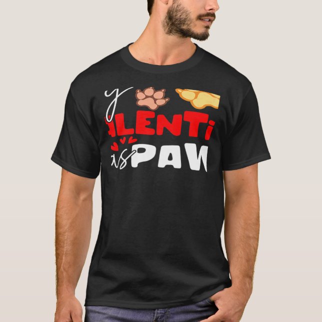 Camiseta Moda Declaración Día de San Valentín Perro Partner (Anverso)