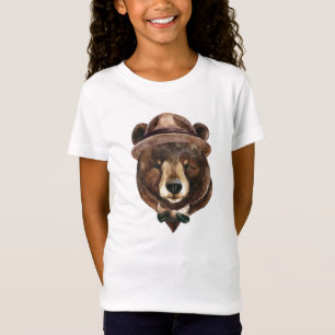 Camiseta Moda del oso de la acuarela
